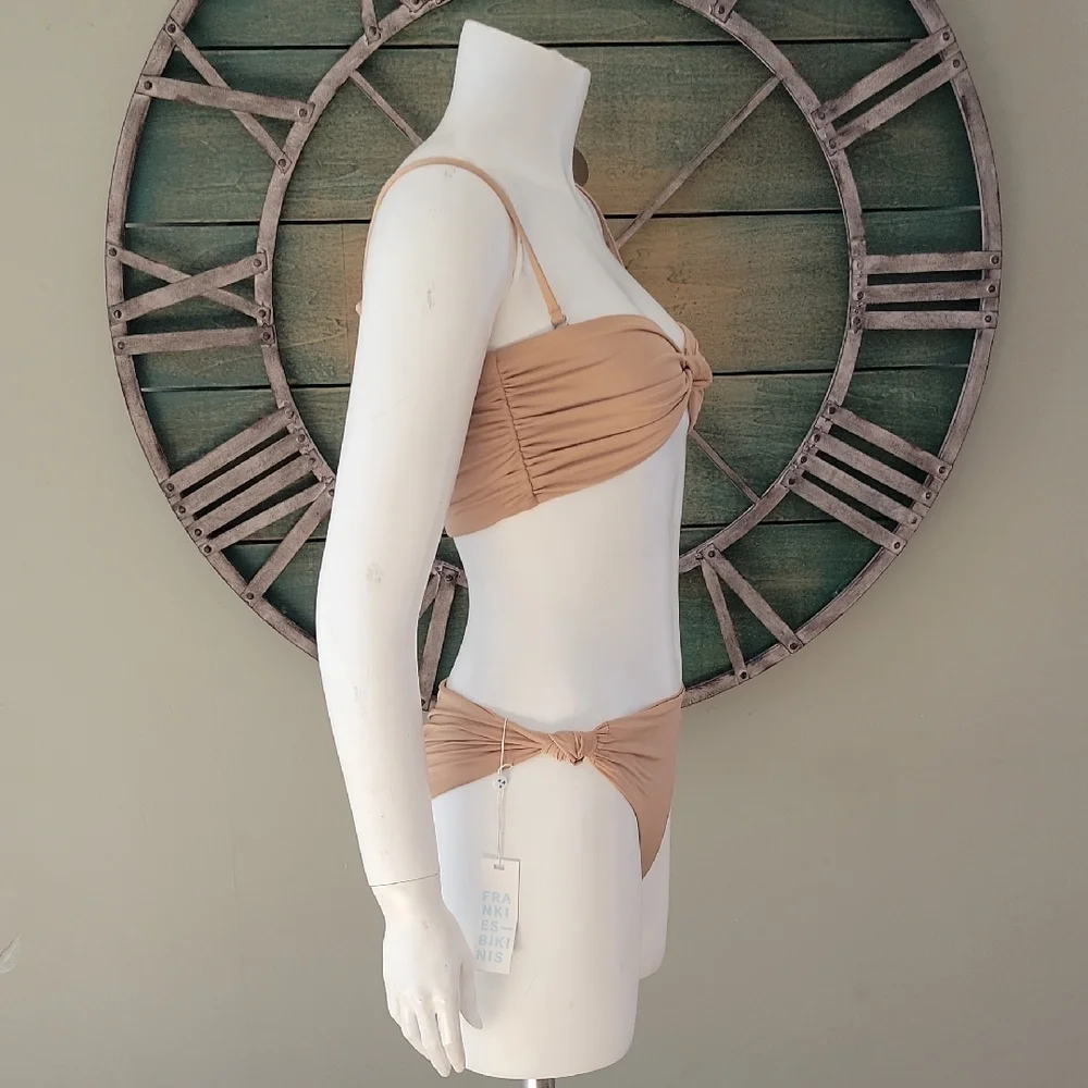 Frankie's Bikinis Classic Tan Bikini  Carrie Bandue Top And Monica Cheeky Bottom